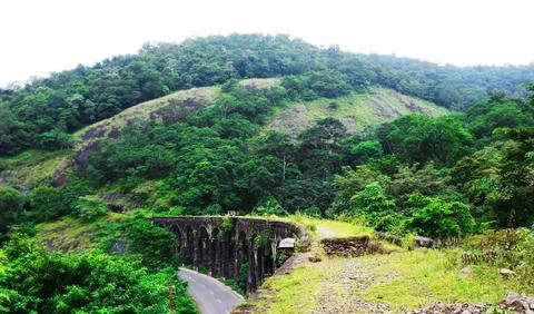 View road From A Bridge 库存照片