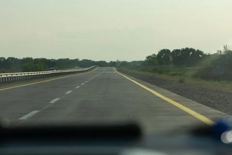 View of the road from the car Stock Photos