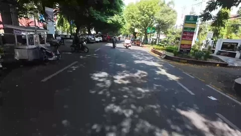 View of a road cities in Pati district, Central Java, Indonesia Stock-Footage 334837524