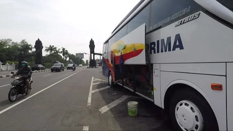 View of the road, Java, Indonesia Stock Footage 150434895