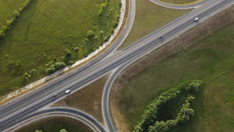 View of the road junction Stock Footage 163479143