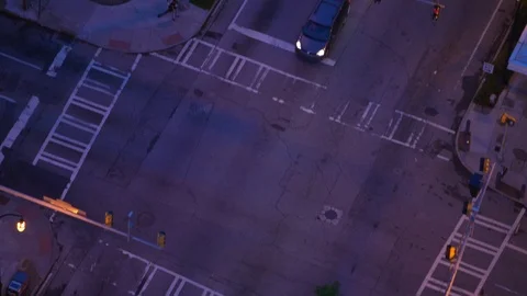 View of road junction traffic jam, car, and transportation in Atlanta, USA. Stock Footage 106274512