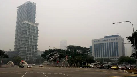 View of road junction with traffic light Stock Photos