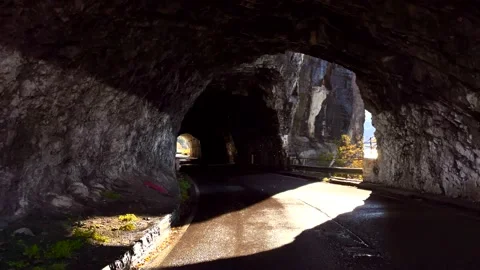 View on road leading into the tunnel. Stock Footage 179407268