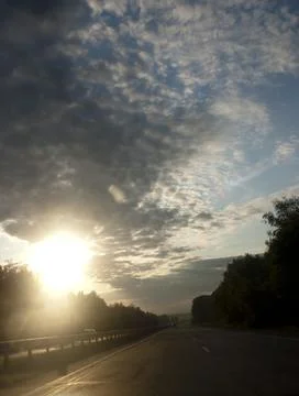 View on the road in Moscow to Samara. Stock Photos