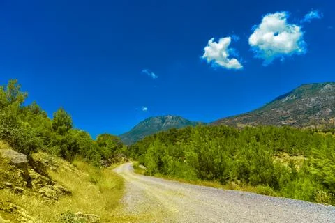 View on Road in Mountain Foto stock