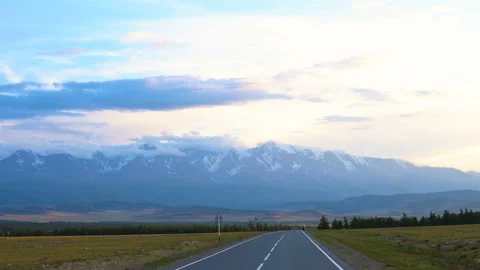 View of the road in the mountains. Video stock 93871368