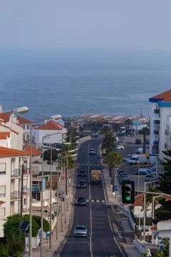 View of Road to the ocean Stock Photos