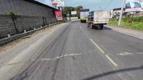 View of a road in Pati district, Central Java, Indonesia Stock-Footage 334852617