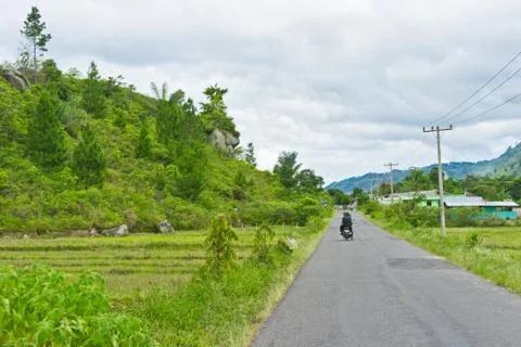 View of road in Sumatra Stock Photos