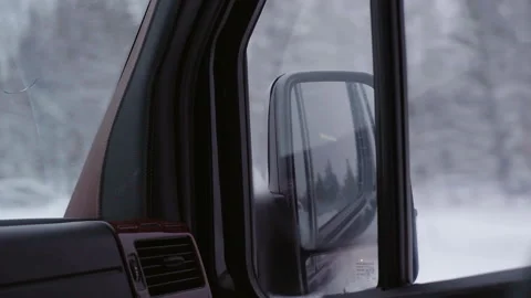 View of the road through the side mirror of the car Stock Footage 188782109