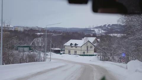 View of the road through the windshield of the car 스톡 동영상 188781412