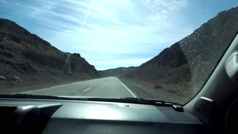 View of the road through the windshield. Video stock 237016681