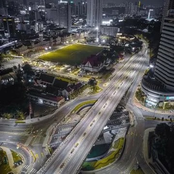 The view road from upside 写真素材