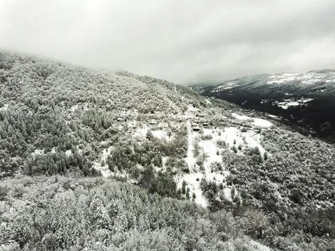 The view of the road in winter Stock Photos