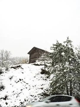 The view of the road in winter Stock Photos