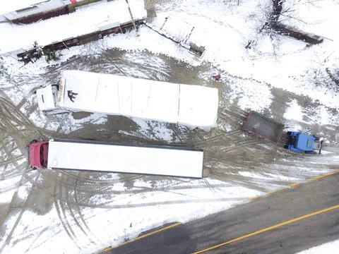 The view of the road in winter Stock Photos