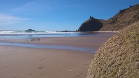 View of Roads End Point in Lincoln City Stock Footage 91047085