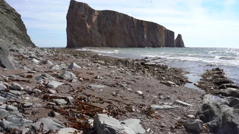 View of Rocher Perce Stock Footage 143157695
