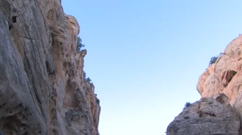 View of rock formation in desert Stock Footage 55571002