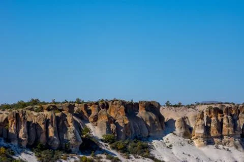 View to the rock formations in Phrygian Valley Stock Photos
