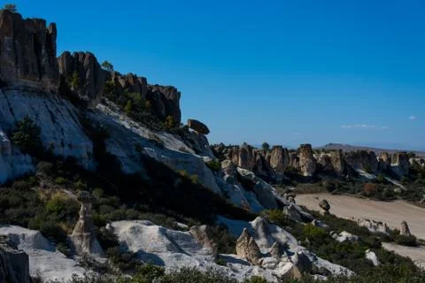 View to the rock formations in Phrygian Valley Stock Photos