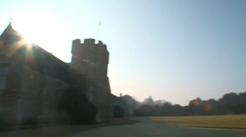 View of Rockingham castle Stock Footage 25284715
