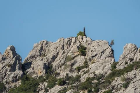 View of rocks and blue sky Stock-Fotos