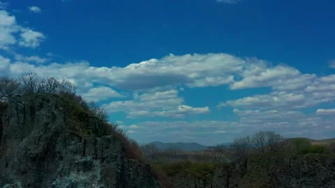 View of the rocks and sky. Stock Footage 159528579