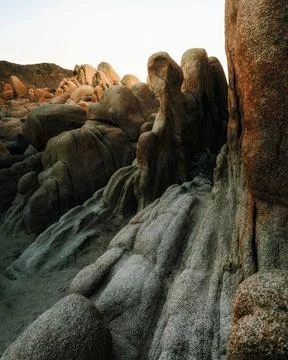 View of rocks on the beach Stock Photos