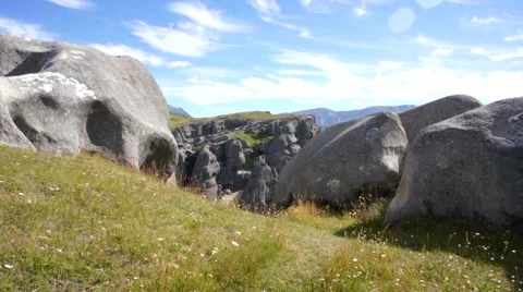 View of the rocks in Castle Hills Stock Footage 44650334