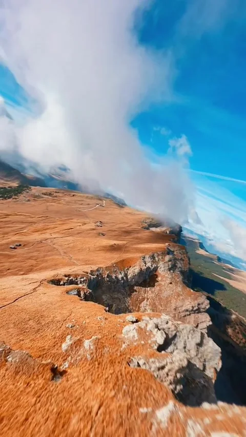 View of rocks with clouds Stock Footage 273074202