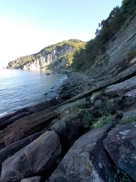 View of the rocks in coast Stock Photos