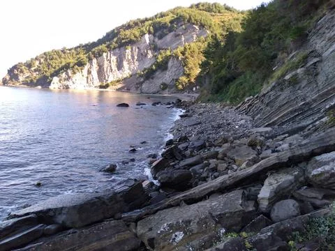 View of the rocks in coast Stock Photos