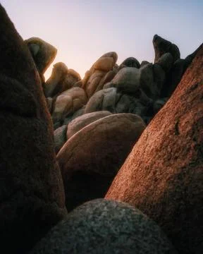 View of rocks in the mountains Stock Photos