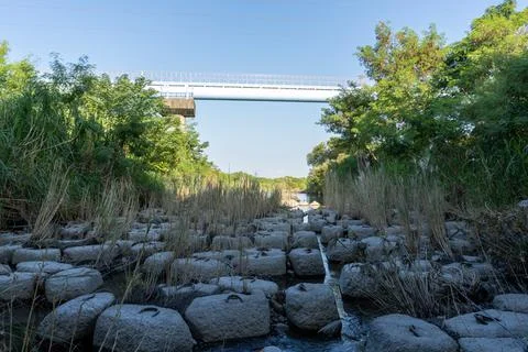 The view of the rocks in the park 库存照片