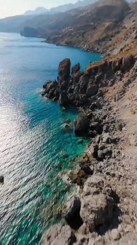 View of rocks on sea Stock Footage 273147080