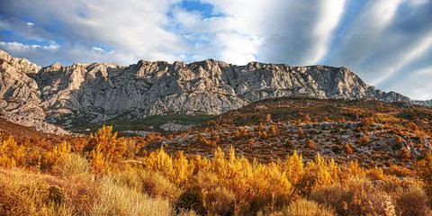 View of the rocky mountain. Stock Photos