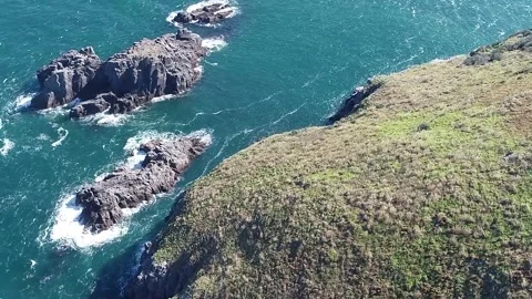 View of the rocky ocean Video stock 310919650