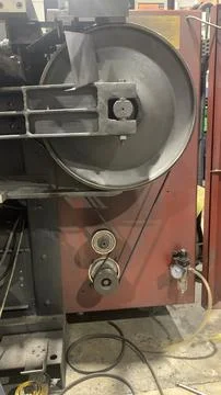 View a roller for blade cutting, machine splitting for industry, Stock Photos