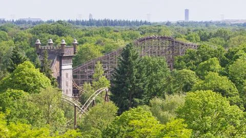 View on a rollercoaster 스톡 사진