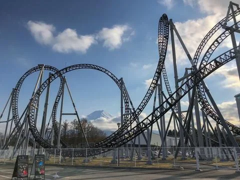 A view of the rollercoaster Stock Photos