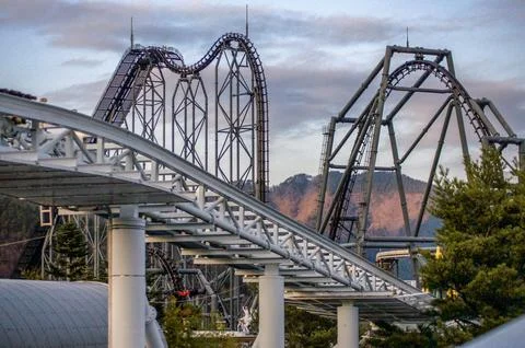 A view of the rollercoaster Stock Photos