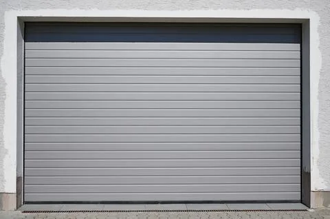 View of rolling door of a warehouse Stock Photos