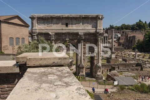 View of the Roman Forum in Rome Stock Photos