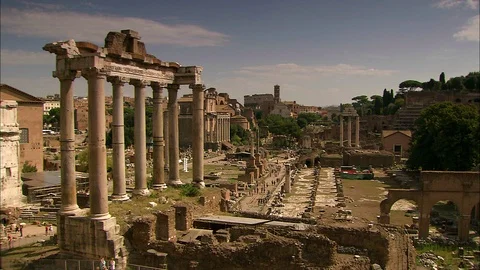 View of Roman ruins 動画素材 95603132