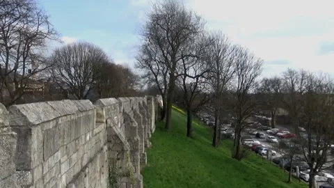 A view from Roman Wall Stock Footage 91004464