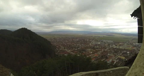 View of Romanian Village timelapse Stock Footage 146133719