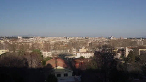 View of Rome by Gianicolo Stock Footage 303445285