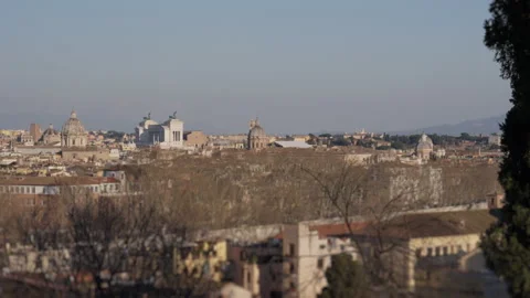 View of Rome by Gianicolo Stock Footage 303445293